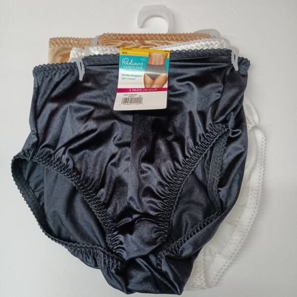 VANITY FAIR Women 3-Pair Undershapers Hi Cut Underwear Panties Nylon Size M/6 - Picture 1 of 7